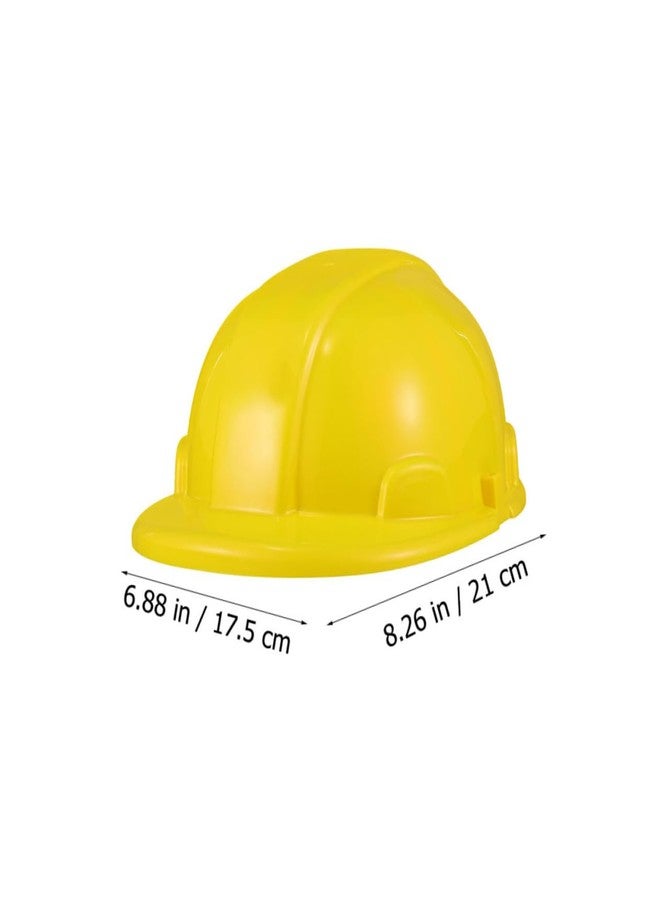 JOINPAYA 2pcs Kids Construction Hat Yellow Plastic: 8.26 Inch Hard Hats Worker Helmets for Kids Pretend Role Play Themed Parties Dress up and Fun - Image 2